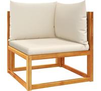 vidaXL Coin canapé de jardin avec coussins bois acacia & rotin