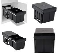 vidaXL Collecteur de déchets Soft Close 36 L - Poubelle - Collecteur de déchets - Poubelle encastrable