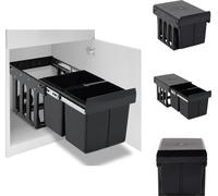 vidaXL Collecteur de déchets Soft-Close 36 L - Poubelles & poubelles