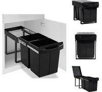 vidaXL Collecteur de déchets Soft-Close 48 L - Poubelles & poubelles