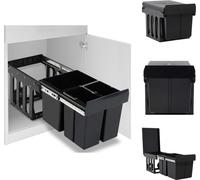 vidaXL Collecteur de déchets Soft-Close 48 L - Poubelles & poubelles