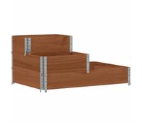 Vidaxl Collier De Palette À 3 Niveaux Marron 120x80 Cm Bois Pin Massif