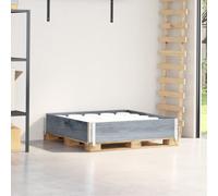 vidaXL Collier de palette gris 100x100 cm bois de pin solide