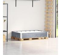 vidaXL Collier de palette gris 120x80 cm bois de pin solide