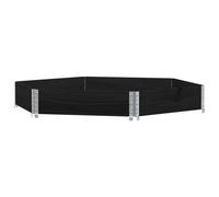 Vidaxl Collier De Palette Hexagonale Noir 160x160cm Bois De Pin Massif