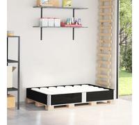 vidaXL Collier de palette noir 150x100 cm bois de pin solide