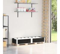 vidaXL Collier de palette noir 150x50 cm bois de pin solide