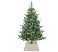 vidaXL Collier de Sapin de Noël Blanc 60 x 60 x 28 cm Jacinthe d'eau, Décor de Salon, Jupe Moderne pour Noël, Housse décorative pour Arbre, Colliers tissés résistants pour Les fêtes