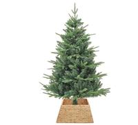 vidaXL Collier de Sapin de Noël Carré Marron 60 x 60 x 28 cm