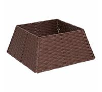 vidaXL Collier de Sapin de Noël Carré Marron foncé 50 x 50 x 25 cm