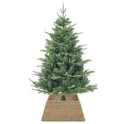 vidaXL Collier de Sapin de Noël Marron 70 x 70 x 28 cm, Salon, déco de Noël carrée Moderne, Alternative au col de Sapin, Design éco, Finition Rustique