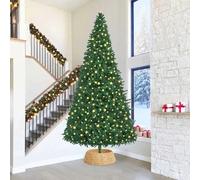 vidaXL Collier de sapin de Noël Marron 90 x 90 x 28 cm Jacinthe d'eau
