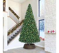 vidaXL Collier de sapin de Noël Noir 105 x 105 x 28 cm Jacinthe d'eau