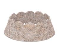 vidaXL Collier de Sapin de Noël Rond Blanc Ø 105 x 28 cm