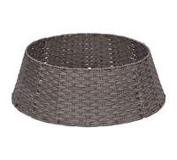 vidaXL Collier de Sapin de Noël Rond Gris Ø 105 x 28 cm polyrotin