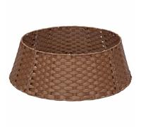 vidaXL Collier de Sapin de Noël Rond Marron Clair Ø 75 x 25 cm