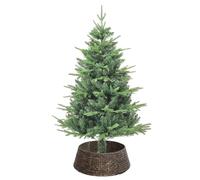 vidaXL Collier de Sapin de Noël Rond Noir 60 x 60 x 22 cm