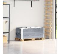 vidaXL Colliers de palette 2 pcs gris 100x50 cm bois de pin solide