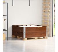 vidaXL Colliers de palette 2 pcs marron 100x100 cm bois de pin solide