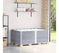 vidaXL Colliers de palette 3 pcs gris 150x100 cm bois de pin solide