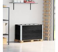 vidaXL Colliers de palette 3 pcs noir 100x50 cm bois de pin solide