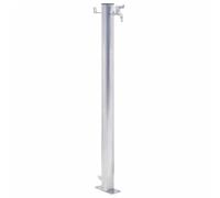 vidaXL Colonne d'eau de jardin 80 cm – Acier inoxydable rond, robinet de jardin