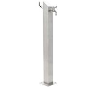 vidaXL Colonne à Eau de Jardin Carrée Acier Inoxydable 95cm Système d'Arrosage