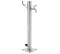 vidaXL Colonne d'eau de jardin Rond Acier inoxydable 65 cm