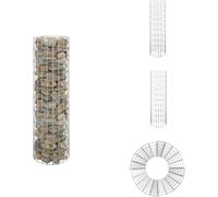 vidaXL Colonne de gabion Rond Acier galvanisé Ø30x100 cm - Panneaux de clôture