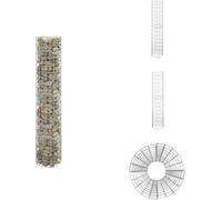 vidaXL Colonne de gabion Rond Acier galvanisé Ø30x150 cm - Panneaux de clôture