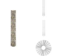 vidaXL Colonne de gabion Rond Acier galvanisé Ø30x200 cm - Panneaux de clôture