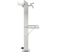 vidaXL Colonne d'eau de jardin Acier inoxydable Carré 95 cm
