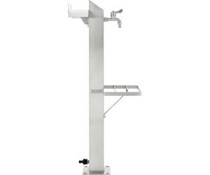 vidaXL Colonne d'eau de jardin Acier inoxydable Carré 95 cm
