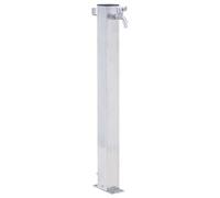 vidaXL Colonne à eau de jardin 40 cm – Acier inoxydable carré, robinet sur pied