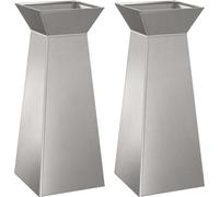 vidaXL Colonne planteur 2 pcs argent 40 x 40 x 100 cm