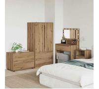 VIDAXL Commode 1 tiroir chêne artisanal 80 x 48 x 57 cm - Bois d'ingénierie, style scandinave