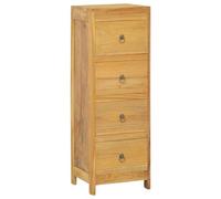 vidaXL Commode 30x30x90 cm Bois massif de teck Marron