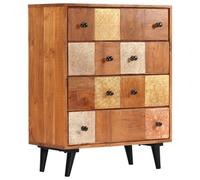 Vidaxl Commode À Tiroirs 60x30x75 Cm Bois D'acacia Massif Marron