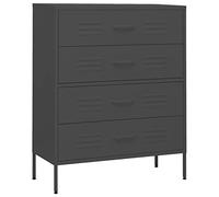 vidaXL Commode Anthracite 80x35x101,5 cm Acier