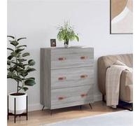 vidaXL Commode 4 tiroirs avec pieds, bois d'ingénierie – Gris Sonoma 69,5 x 34 x 90 cm