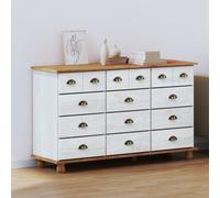 vidaXL Commode avec tiroir Blanc 79 x 40 x 133,5 cm Bois de pin massif