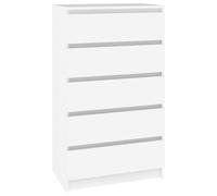 vidaXL Commode Blanc 60x36x103 cm Bois d'ingénierie