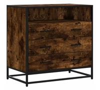vidaXL Commode chêne fumé 70x41x70 cm Bois d'ingénierie