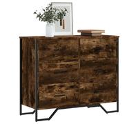 vidaXL Commode chêne fumé 91x35,5x74,5 cm bois d'ingénierie