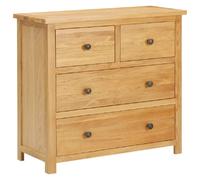 vidaXL Commode - Chêne massif - 80x35x75 cm