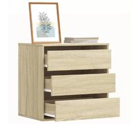 vidaXL Commode d'angle chêne Sonoma 60x41x58 cm Bois d'ingénierie, Commode à tiroirs, classeur, Armoire à tiroirs, Armoire de Rangement, Buffet