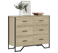 vidaXL Commode chêne sonoma 91x35,5x74,5 cm bois d'ingénierie