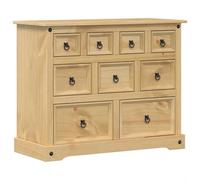 vidaXL Commode Corona – Bois massif de pin 101x45x82 cm à tiroirs Marron