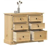 vidaXL Commode Corona 112x48x91 cm bois massif de pin, commode à tiroirs, classeur, armoire à tiroirs, armoire de rangement, 4005677