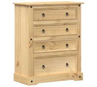 vidaXL Commode à tiroirs Corona – Bois massif de pin 92x48x114 cm
